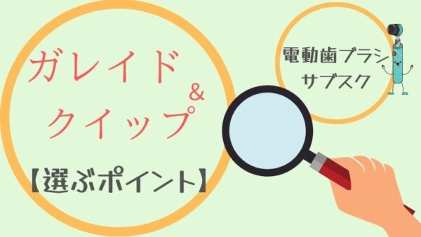 ガレイドデンタルメンバーとクイップを選ぶポイント